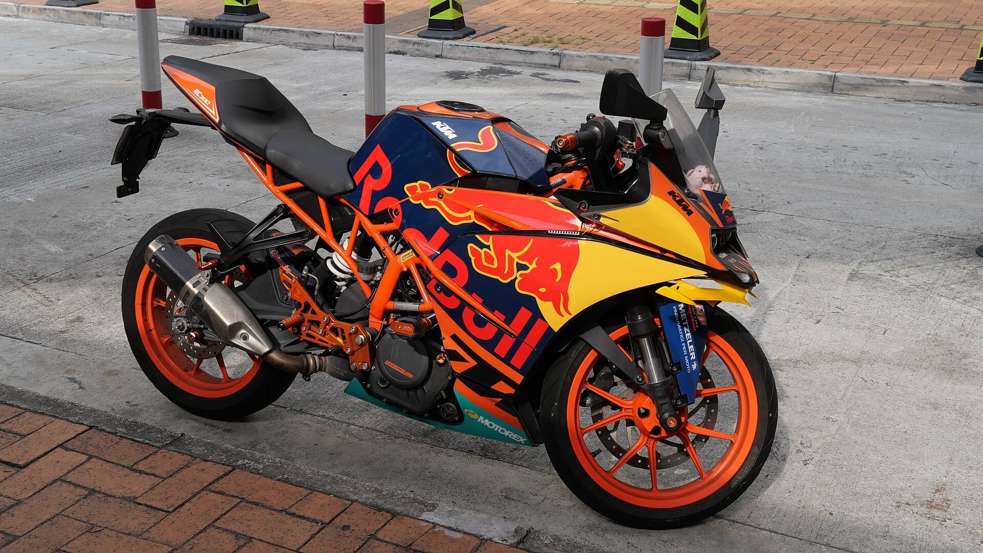 A Red Bull motorcycle