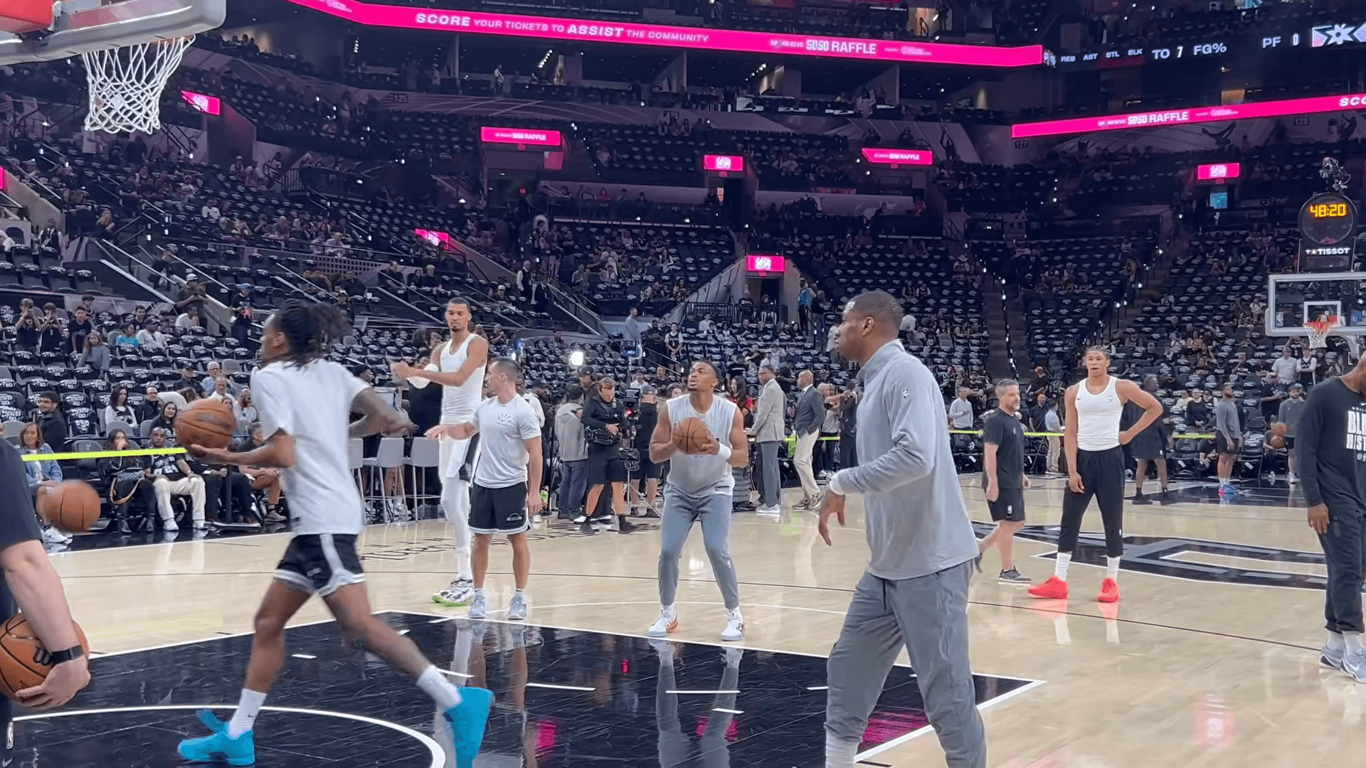 Spurs vs Thunder warm up, Game