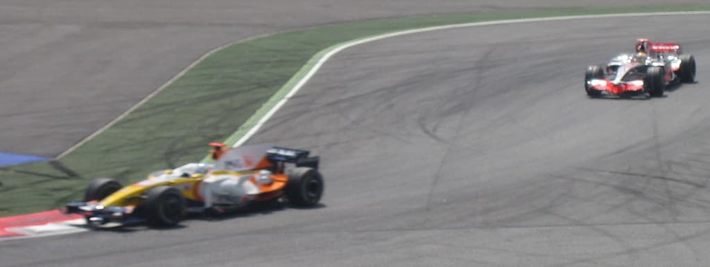 Fernando Alonso and Lewis Hamilton at the Spanish Grand Prix