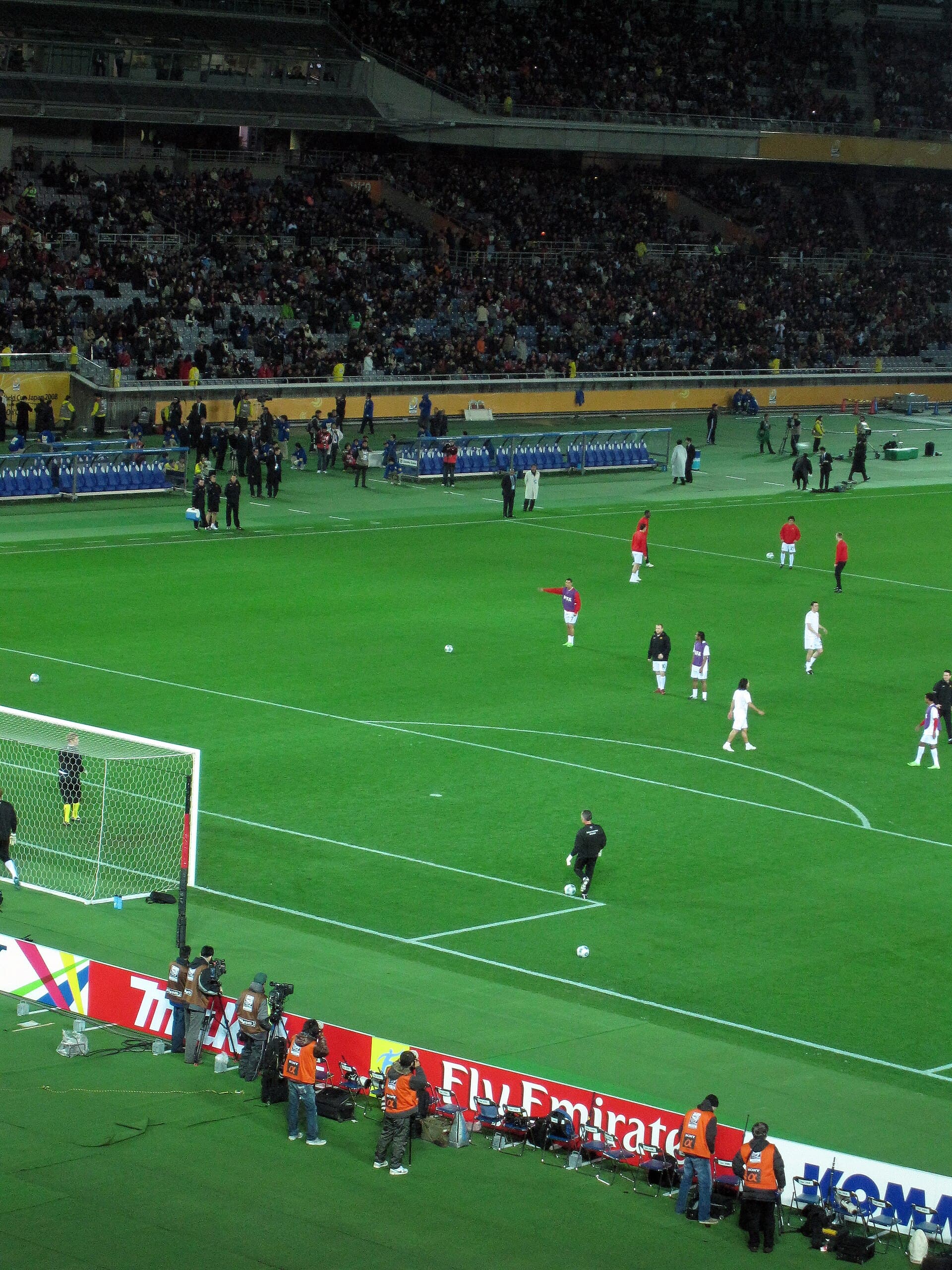Manchester United treinando para partida contra o Gamba Osaka em 2008